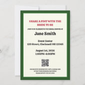 Irish Stout Bridal Shower Invitation 招待状 (裏面)