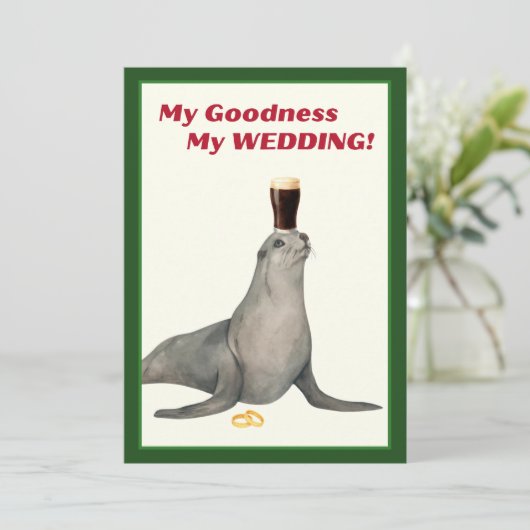 Irish Stout Bridal Shower Invitation 招待状 (スタンド正面)