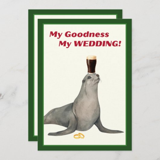 Irish Stout Bridal Shower Invitation 招待状 (正面/裏面)