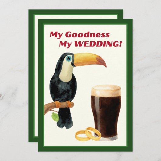 Irish Stout Bridal Shower Invitation 招待状 (正面/裏面)