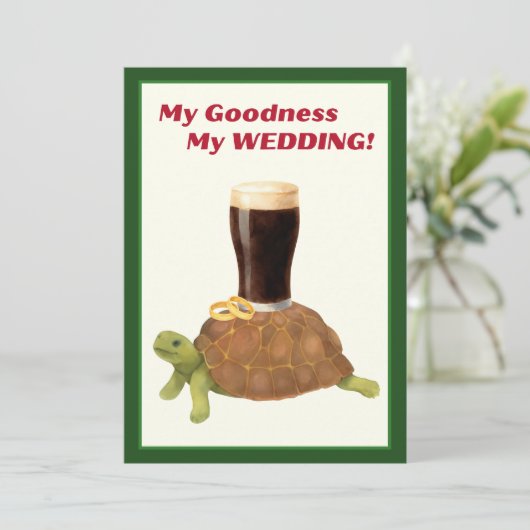 Irish Stout Bridal Shower Invitation 招待状 (スタンド正面)