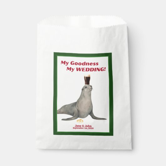 Irish Stout Bridal Shower/Wedding Favor Bags フェイバーバッグ (正面)