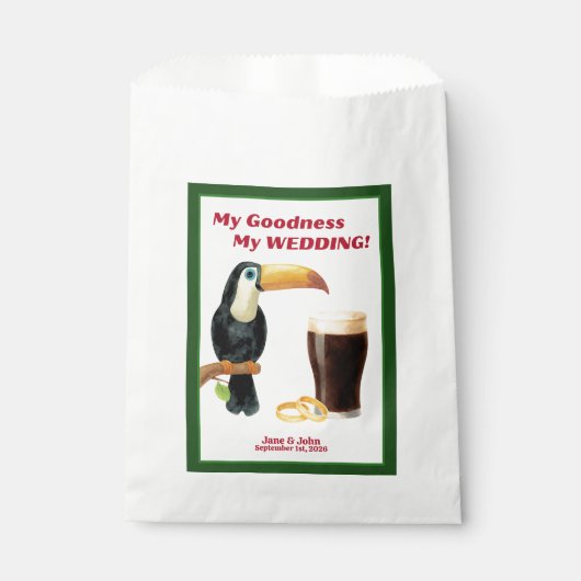 Irish Stout Bridal Shower/Wedding Favor Bags フェイバーバッグ (正面)