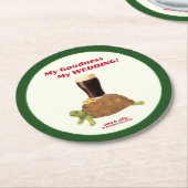 Irish Stout Wedding Favor Paper Coaster ラウンドペーパーコースター (アングル)