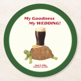 Irish Stout Wedding Favor Paper Coaster ラウンドペーパーコースター