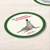 Irish Stout Wedding Favor Paper Coaster ラウンドペーパーコースター (アングル)