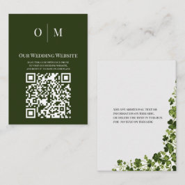 Irish Stylized Shamrock Leafy Folia QR Code  エンクロージャーカード