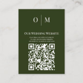 Irish Stylized Shamrock Leafy Folia QR Code  エンクロージャーカード (正面)