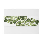 Irish Stylized Shamrock Leafy Foliage  招待状ベリーバンド (裏面例)