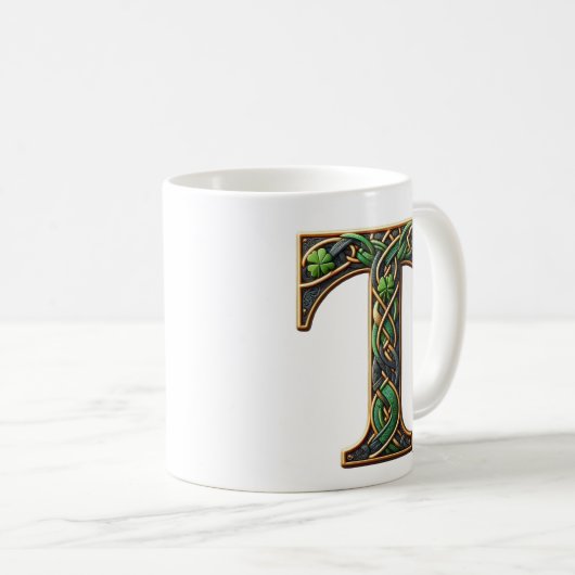 Irish T Monogram Coffee Mug コーヒーマグカップ (正面右)