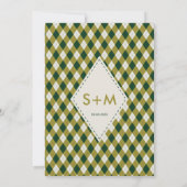 Irish Tartan Diamond Wedding 招待状 (裏面)