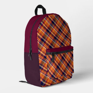 'Irish Tartan' Pattern Backpack プリントバックパック