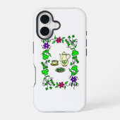 Irish Tea Set Theme St. Patrick's Day iPhone 16ケース (裏面)