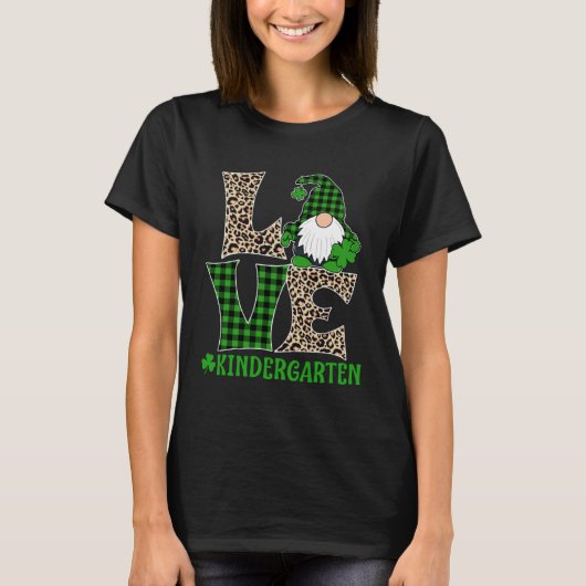 Irish Teacher St Patricks Day Love Kindergarten Te Tシャツ (正面)