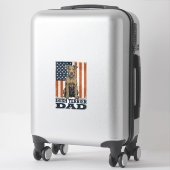 Irish Terrier Dad Patriotic Vintage シール (スーツケース)