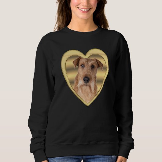 Irish Terrier Dog Dog Heart  Irish Terrier  1 スウェットシャツ (正面)