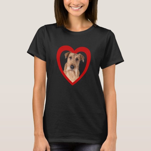 Irish Terrier Dog Dog Heart Irish Terrier 2 Tシャツ (正面)