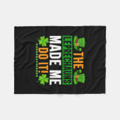Irish The Leprechauns Made Me Do It フリースブランケット (正面(横))