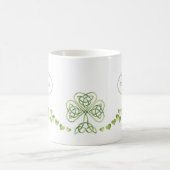 Irish Themed Coffee Mug Shamrock Design Add A Name コーヒーマグカップ (中央)