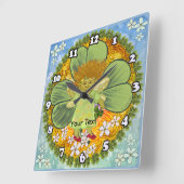 Irish Troll  スクエア壁時計 (傾斜)