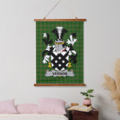 Irish Vernon Coat of Arms Family Crest 吊り下げ型タペストリー (寝室)