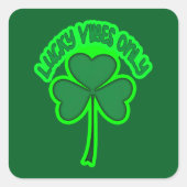Irish Vibes St Patrick’s Day Shirt – Autocolante スクエアシール (正面)