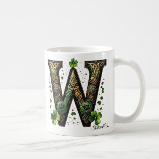 Irish W Monogram Coffee Mug コーヒーマグカップ (右)