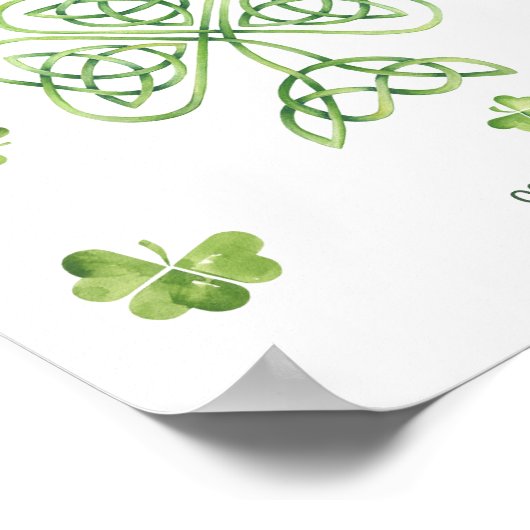 Irish Wedding Welcome Sign Cead Mile Failte ポスター (角)