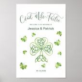Irish Wedding Welcome Sign Cead Mile Failte ポスター (正面)
