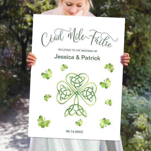 Irish Wedding Welcome Sign Cead Mile Failte ポスター