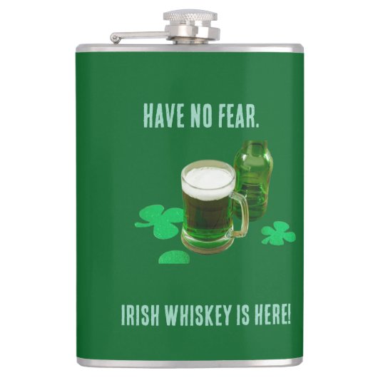 Irish Whiskey Is Here Vinyl Wrapped Flask フラスク (正面)
