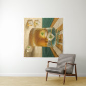 Irish Whiskey Tumbler Shamrock Ice "Sláinte!" タペストリー (インサイチュ(横))