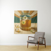 Irish Whiskey Tumbler Shamrock Ice "Sláinte!" タペストリー (インサイチュ)