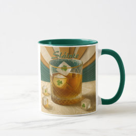 Irish Whiskey Tumbler Shamrock Ice "Sláinte!" マグカップ