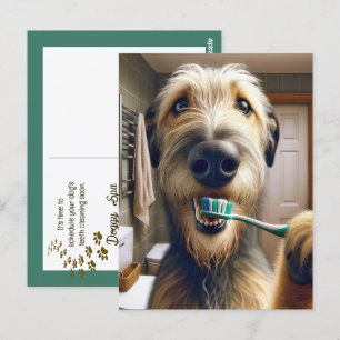 Irish Wolfhound獣医オフィスからのリマインダー ポストカード