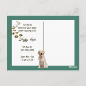 Irish Wolfhound獣医オフィスからのリマインダー ポストカード (裏面)