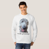 Irish Wolfhound 長袖Tシャツ – 私が歩く Tシャツ (正面フル)