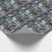 Irish Wolfhound Christmas Ancient Hall Holiday ラッピングペーパー (角)