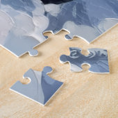 Irish Wolfhound Christmas Red Truck Holiday Gift ジグソーパズル (側面)