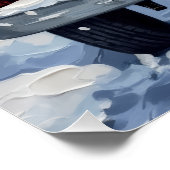 Irish Wolfhound Christmas Red Truck Holiday Gift ポスター (コーナー)