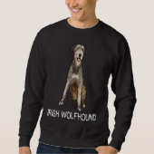 Irish Wolfhound Crazy Dog スウェットシャツ (正面)