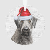 Irish Wolfhound Dog Holiday Photo Christmas オーナメント (裏面)