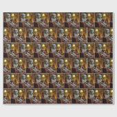 Irish Wolfhound Dog Reading a Book  ラッピングペーパー (フラット)