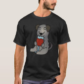 Irish Wolfhound Drinking Wine Dog Tシャツ (正面)