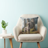 Irish Wolfhound Elegant Breed Throw Pillow クッション (椅子)