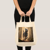 Irish Wolfhound Elegant Grocery Tote Bag トートバッグ (正面(商品))