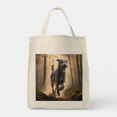 Irish Wolfhound Elegant Grocery Tote Bag トートバッグ (裏面)