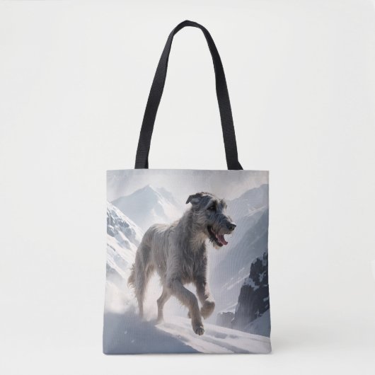 Irish Wolfhound Elegant Shoulder Tote Bag トートバッグ (正面)