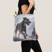 Irish Wolfhound Elegant Shoulder Tote Bag トートバッグ (クローズアップ)