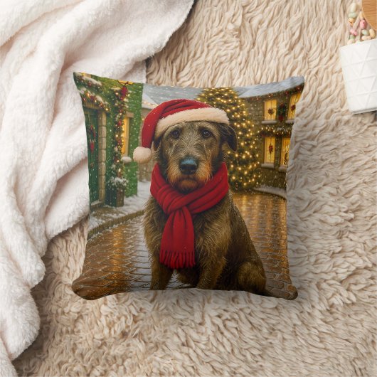 Irish Wolfhound Holiday  クッション (ブランケット)